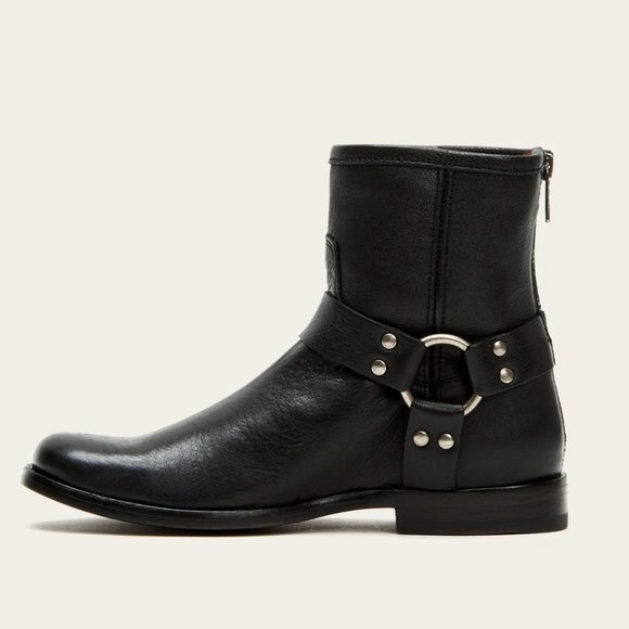 NEW FRYE Phillip Harness Short Leather Boots - Picture 4 of 8